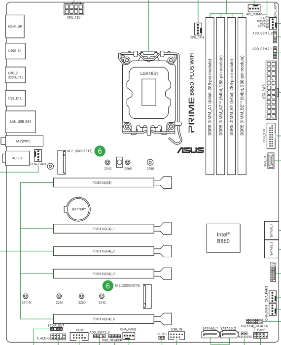 ASUS Prime B860-Plus WIFI (Intel 1851)