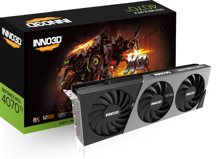 INNO3D GeForce RTX 4070 Ti X3, 12GB GDDR6X, HDMI, 3x DP