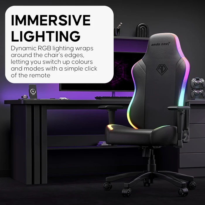 Anda Seat Luna RGB Premium Gamingstuhl, schwarz