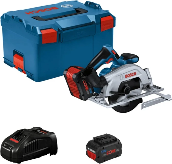 Bosch Professional GKS 18V-57-2 Akku-Handkreissäge inkl. L-Boxx + 2 Akkus 5.5Ah