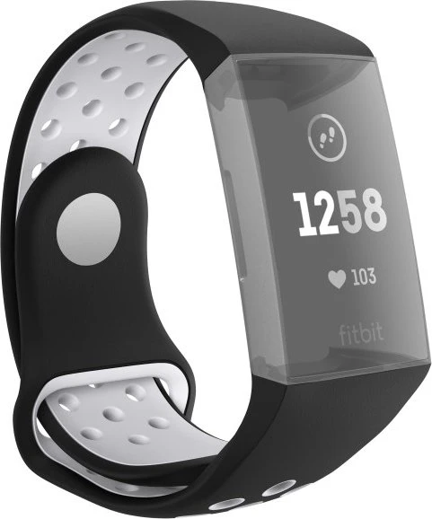 Hama Ersatzarmband Sport für Fitbit Charge 3/4 grau/schwarz
