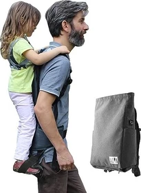 Homb Soft-Kraxe Kindertrage mit Rückentrage grau meliert