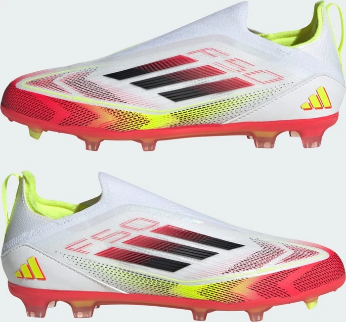 adidas F50 Elite Laceless FG cloud white/core black/solar yellow (Junior)