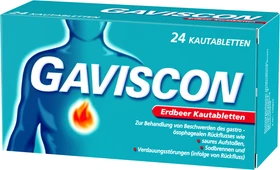 Gaviscon Erdbeer Kautabletten, 24 Stück