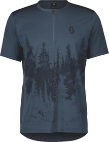 Scott Trail Flow Zip Trikot kurzarm metal blue/dark blue (Herren)