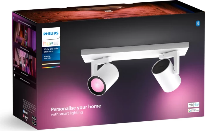 Philips Hue White and Color Ambiance Argenta Spot 2-flammig weiß