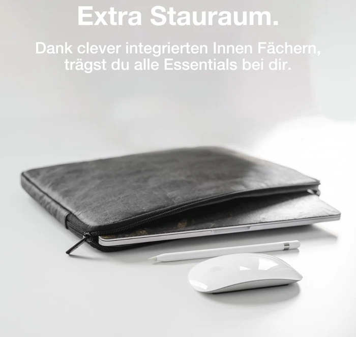 Woodcessories Eco Sleeve 13" Laptophülle, schwarz