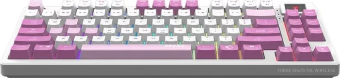 MSI FORGE GK600 TKL Wireless Violet, LEDs RGB, hot-swap, KKT Purple Star, USB/Bluetooth, ES