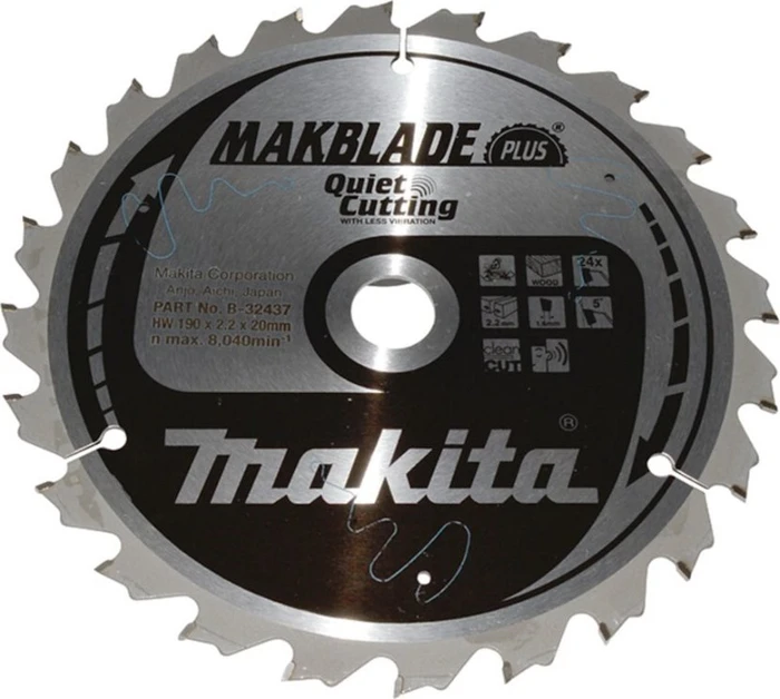 Makita Makblade Plus Kreissägeblatt 24Z, 190x2.2x20mm, 1 Stück