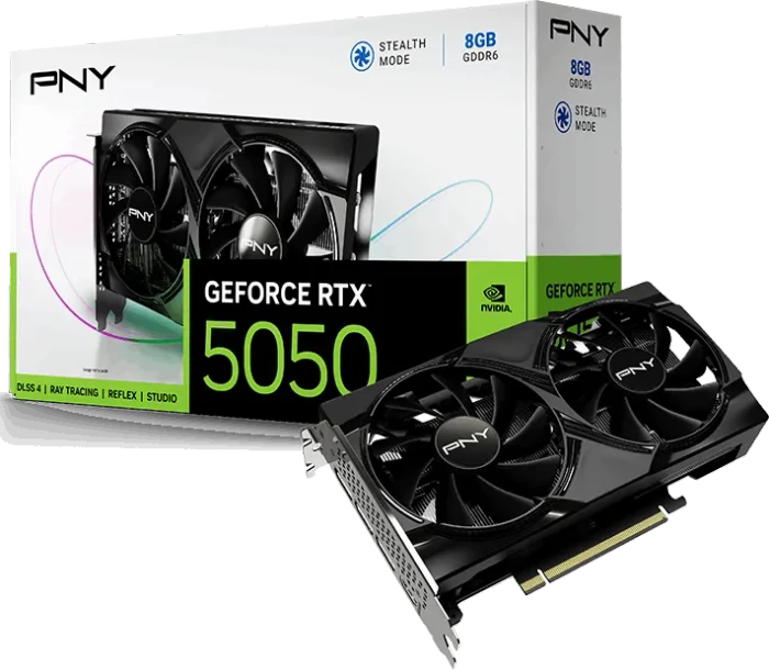 PNY GeForce RTX 5050 Dual Fan, 8GB GDDR6, HDMI, 3x DP