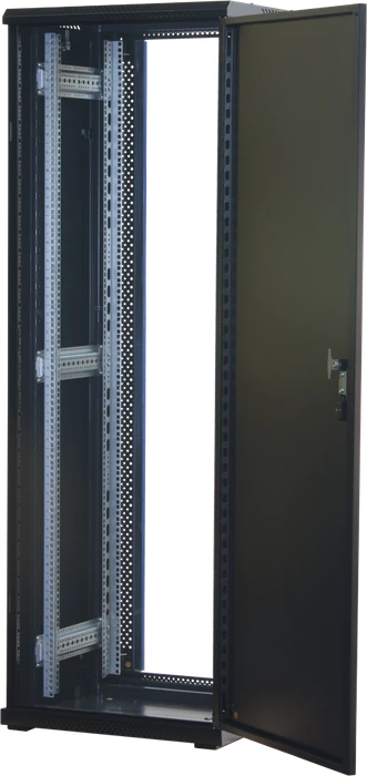 Rockstable 19" Serverschrank 37HE, Sicherheitsglastür, IP2X, schwarz, 600mm tief