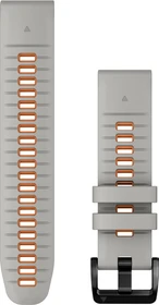 Garmin Ersatzarmband QuickFit 22 Silikon fog grey/ember orange