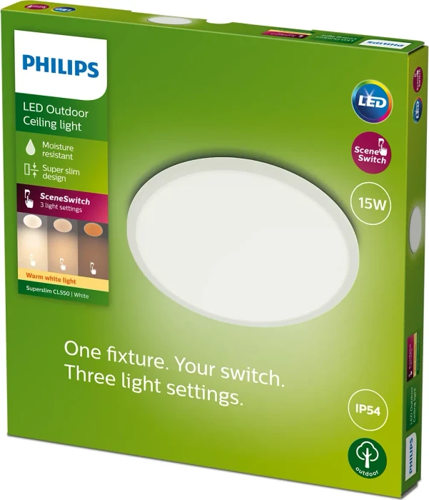 Philips Super Slim LED-Panel rund 15W weiß
