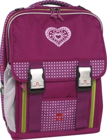 Take It Easy London Pink Heart Schulrucksack