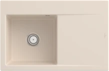 Villeroy & Boch Subway Style 45 Einbau Becken links mit Excenterbetätigung ivory