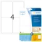 Herma Etiketten Premium, 99.1x139mm, weiß, matt, 25 Blatt (100 Etiketten) Vorschaubild