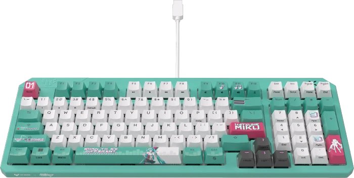 ASUS TUF Gaming K3 Gen II, Hatsune Miku Edition, LEDs RGB, TUF Optical-Mech RED Linear, USB, US