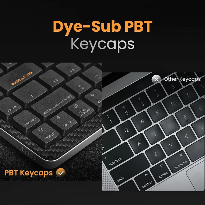 Lofree Edge, Volcano Grey, LEDs weiß, Kailh LOW PROFILE POM 2.0, USB/Bluetooth, US