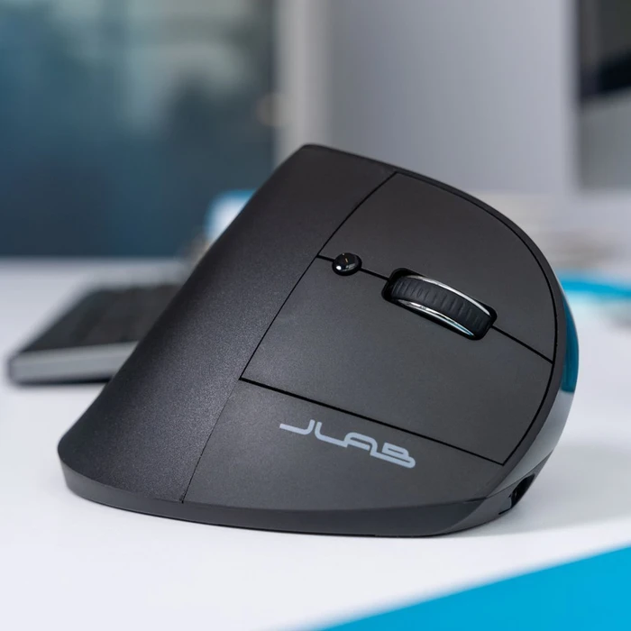JLab JBuds Ergonomic Wireless Vertical Mouse, schwarz, USB/Bluetooth