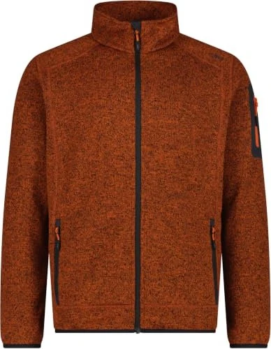 CMP Melange Knit Tech Heavy Fleece Jacke orange/antracite (Herren)