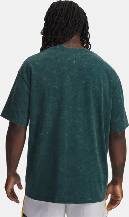 Under Armour Heavyweight Logo Wash T-Shirt kurzarm arden green/white (Herren)