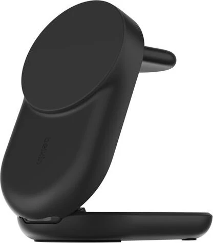 Belkin UltraCharge faltbare magnetische 3-in-1-Ladestation mit Qi2 (25W) rund schwarz