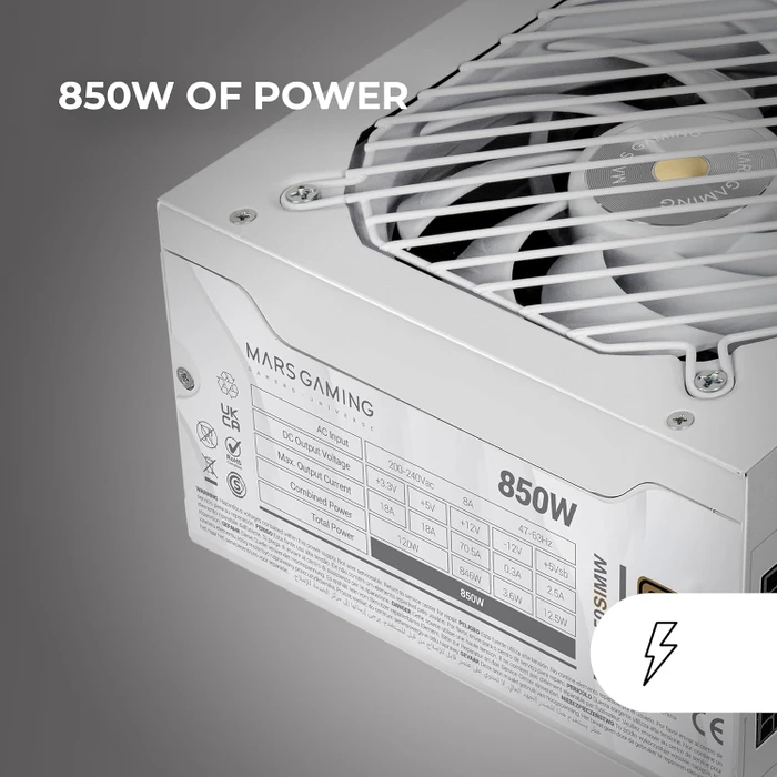 Mars Gaming MPB850SIM weiß 850W, ATX