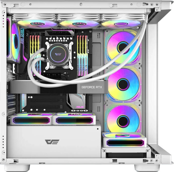 DarkFlash DS900G White, Glasfenster