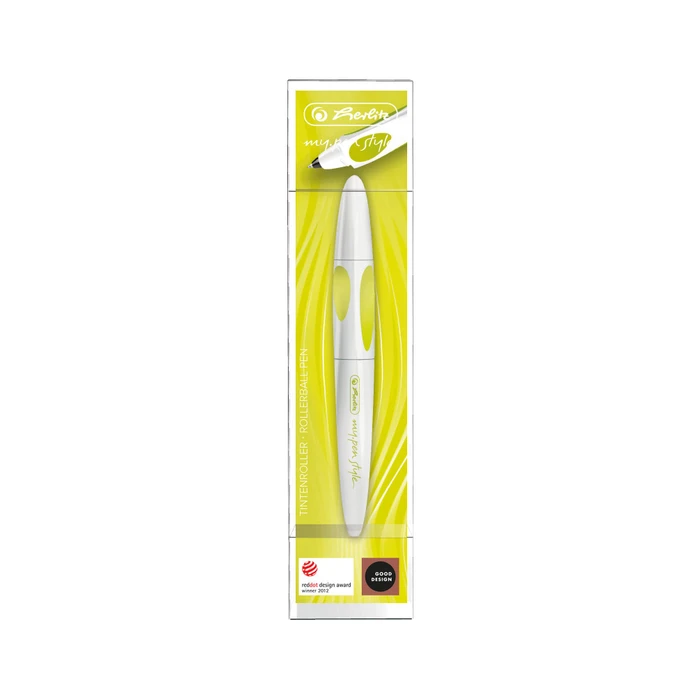 Herlitz my.pen style Tintenroller (Patrone) fresh citrus/weiß, Linkshänder, Blister