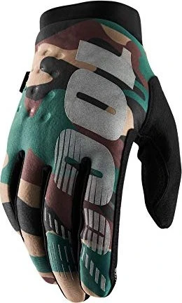 100% Brisker Fahrradhandschuhe camo/schwarz