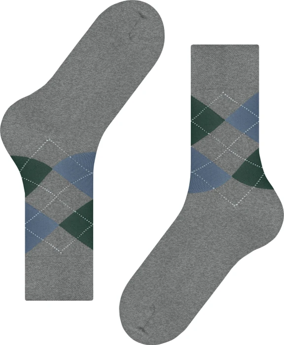 Falke Sensitive Argyle Socken light greymel. (Herren)