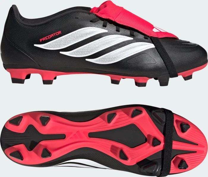adidas Predator Club Fold-Over Tongue FG/MG core black/cloud white/lucid red (Herren)