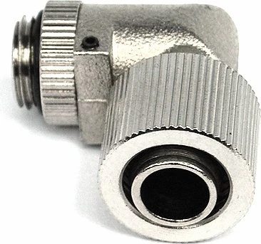 Aquatuning 90° Schlauchanschluss, G1/4" auf 13/10mm, vernickelt