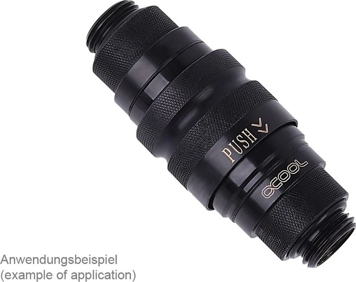 Alphacool Eiszapfen G1/4" AG Schnellverschluss Stecker, deep black