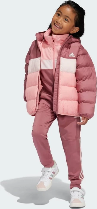 adidas Synthetic Down Funktionsjacke preloved crimson/sandy pink/semi pink spark (Junior)