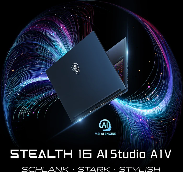 MSI Stealth 16 AI Studio A1VFG-039, Star Blue, Core Ultra 7 155H, 32GB RAM, 1TB SSD, GeForce RTX 4060, DE