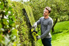 Ryobi RHT1850H25HS Hybrid Elektro-/Akku-Heckenschere inkl. Akku 2.5Ah