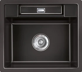 systemceram Bela 57 F Einbau Becken mittig nero