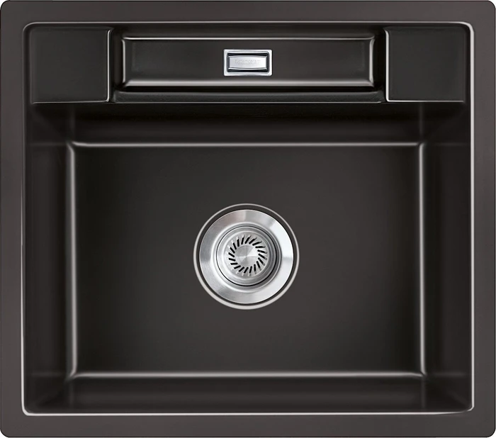 systemceram Bela 57 F Einbau Becken mittig nero