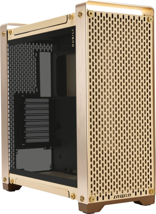 In Win Dubili Champagne Gold, vormontiert, gold, Glasfenster