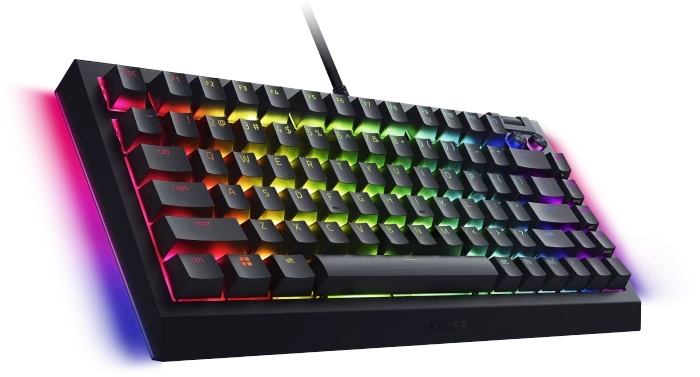 Razer BlackWidow V4 75%, hot-swap, Razer ORANGE Tactile Gen-3, USB, US