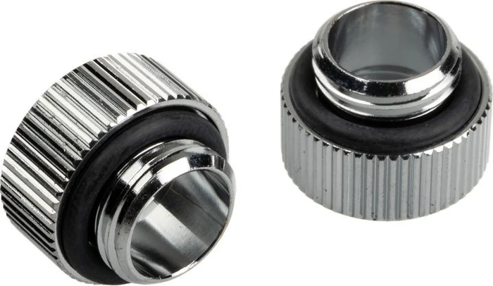 Bitspower Touchaqua Verlängerung G1/4" auf G1/4", Glorious Silver, 2er-Pack