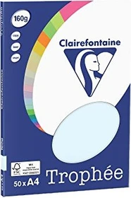 Clairefontaine Trophée Universalpapier matt hellblau, A4, 160g/m², 100 Blatt