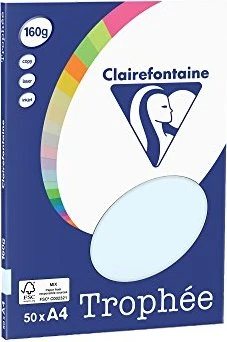 Clairefontaine Trophée Universalpapier matt hellblau, A4, 160g/m², 100 Blatt