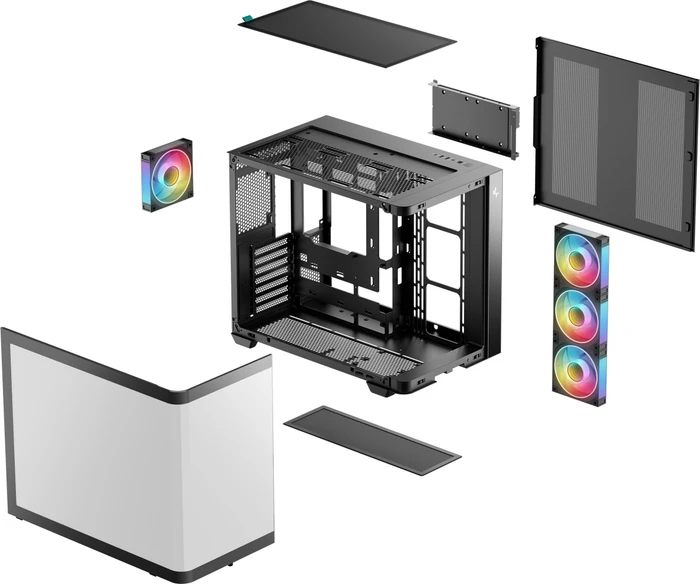 DeepCool CG530U 4F, schwarz, Glasfenster