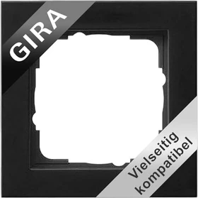 Gira E2 Abdeckrahmen 1fach, schwarz matt