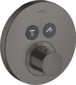 Hansgrohe Axor ShowerSelect rund Thermostat mit 2 Ventilen brushed black chrome