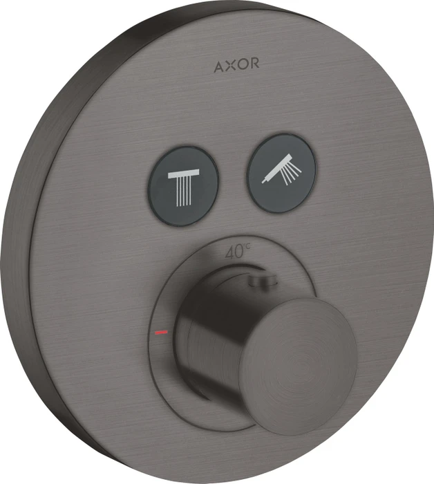 Hansgrohe Axor ShowerSelect rund Thermostat mit 2 Ventilen brushed black chrome