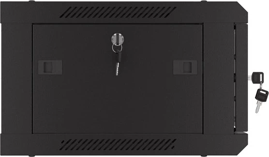 Lanberg WF01 Series 19" Wandschrank 4HE, hängend, Flatpack, Gitternetztür, IP20, RAL 9004, 450mm tief