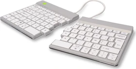 R-Go Split Break, weiß/silber, USB/Bluetooth, BE (RGOSBBEWLWH)
